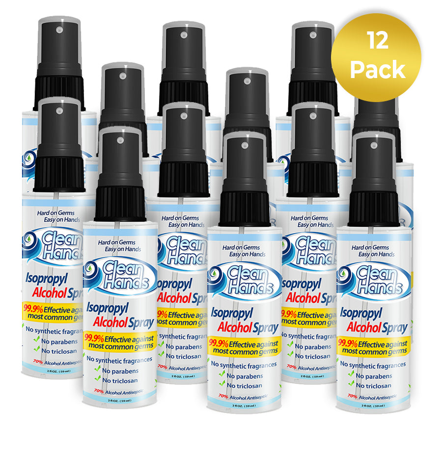 Clean Hands Sanitizer Spray - 12 Pack